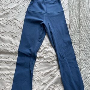Ribbed Pitch Blue Align Leggings (2) - 23”